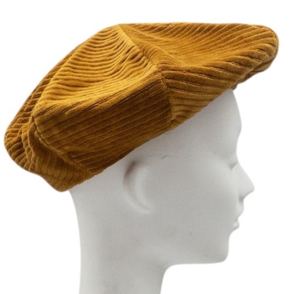 Giovannio New York Chunky Corduroy Beret Newsboy Hat Tan Brown Women's OS Fall